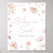 Blumenrosa Frühlingsbaby in Bloom Babys ist süß Poster (Vorne)
