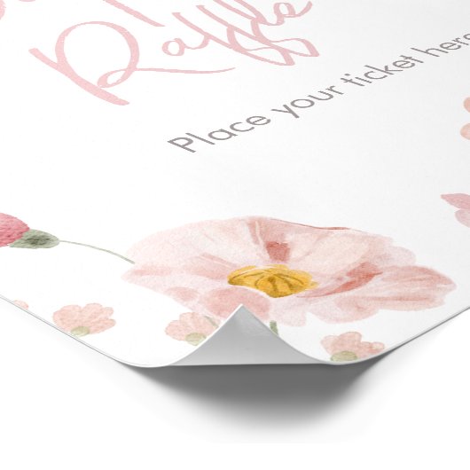 Blumenrosa-Frühlingsjunge in blühender Windelrumpe Poster (Ecke)