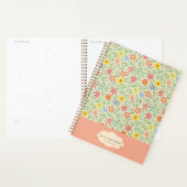 Blumenrosa Gelbe Blumen Hütte Vintager Stil Planer (Anzeige)