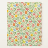 Blumenrosa Gelbe Blumen Hütte Vintager Stil Planer (Rückseite)