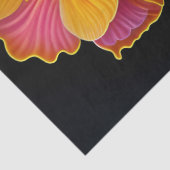 Blumenrosa Gelbe botanische Illustration Groß Seidenpapier (Detail)