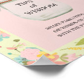 Blumenrosa Gelbgrüner Tipp Jar Poster (Ecke)