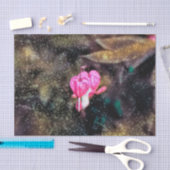 Blumenrosa Glitzer Textur Bluten Herz Seidenpapier (Handwerk)