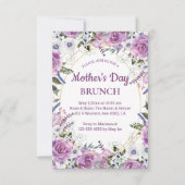 Blumenrosa Goldmütter am Tag Brunch Einladung (Vorderseite)