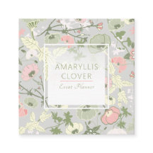 Blumenrosa Grünes graues Muster