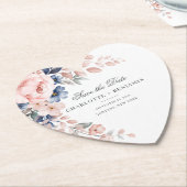 Blumenrosa Grünschrift Save the Date Hochzeit Untersetzer (angewinkelt)