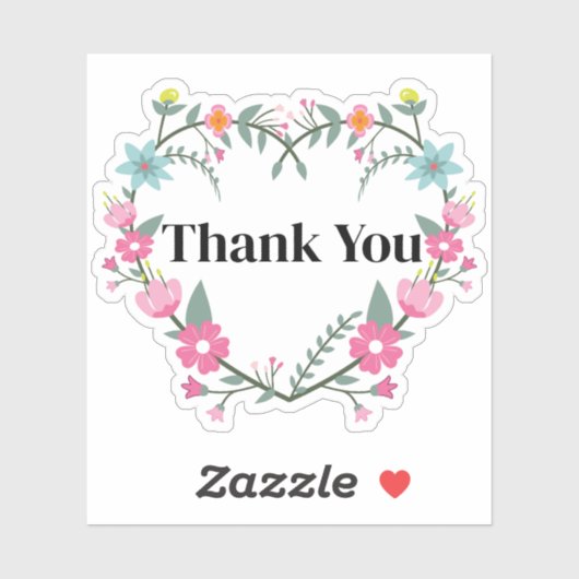 Blumenrosa Herz Aufkleber (Blatt)