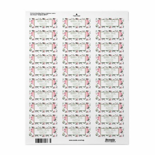 Blumenrosa Herz Modern Personal (Vorne)