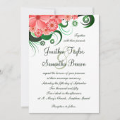 Blumenrosa Hibiskus 5" x 7" Einladungen für Hochze (Vorderseite)