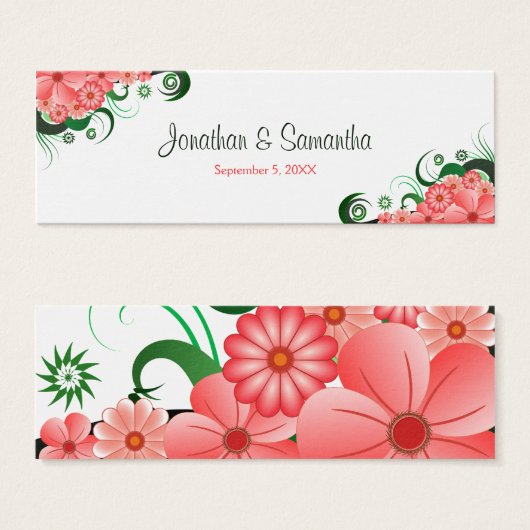 Blumenrosa Hibiskus Gastgeschenk Hochzeit oder Lie (Vorne & Hinten)