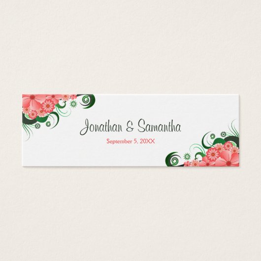 Blumenrosa Hibiskus Gastgeschenk Hochzeit oder Lie (Vorderseite)