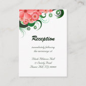 Blumenrosa Hibiskus Hochzeitsempfehlung Begleitkarte (Vorderseite)