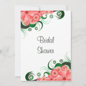 Blumenrosa Hibiskus Hochzeitsfeier Brautparty Einl Einladung (Rückseite)