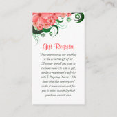 Blumenrosa Hibiskus Hochzeitsgeschenk-Registrierun Begleitkarte (Vorderseite)