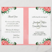 Blumenrosa Hibiskus Hochzeitsprogramme Vorlagen (Vorderseite)