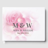 Blumenrosa Hochzeit Gästebuch (Vorderseite)