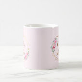 Blumenrosa Hochzeit Kaffeetasse (Mittel)