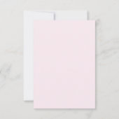 Blumenrosa Hochzeit RSVP Karte (Rückseite)