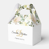 Blumenrosa Hochzeit von Elfenbein Geschenkschachtel (Rückseite)