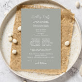 Blumenrosa Hochzeitsfeierprogramm