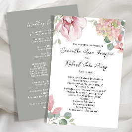 Blumenrosa Hochzeitsfeierprogramm