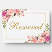 Blumenrosa Hochzeitskalender für Aquarellfarben Re Fotoplatte (Vorderseite)