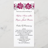 Blumenrosa Hochzeitsprogramm Programm (Vorderseite)