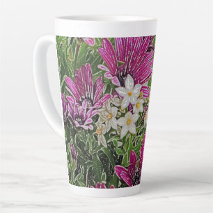 Blumenrosa/Hübsche und weiße Blume Milchtasse