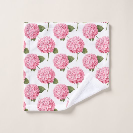 Blumenrosa Hütte Gartenmuster Badhandtuch Set (Waschlappen)