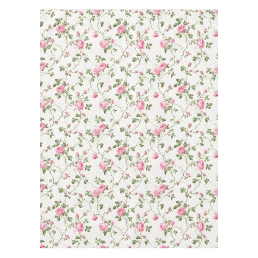 Blumenrosa Hütte Gartenmuster Tischdecke (Vorderseite)