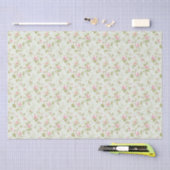 Blumenrosa Hütte Rose Muster Seidenpapier (Handwerk)