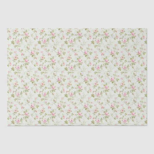 Blumenrosa Hütte Rose Muster Seidenpapier (Vorderseite)