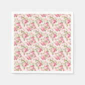 Blumenrosa Hütte Rose Muster Serviette (Vorderseite)