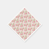Blumenrosa Hütte Rose Muster Serviette (Ecke)