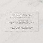 Blumenrosa Imitate Linen Textur Delikat Moderne Visitenkarte (Rückseite)