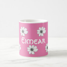 Blumenrosa Individuelle Name Kaffeetasse