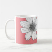 Blumenrosa Individuelle Name Kaffeetasse (Links)