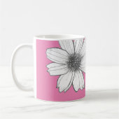 Blumenrosa Individuelle Name Kaffeetasse (Links)