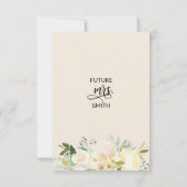 Blumenrosa Ivory Brunch & Bubbly Brautparty Einladung (Rückseite)