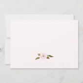 Blumenrosa Kirschblüte Mädchen Dusche Einladung (Rückseite)