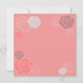 Blumenrosa Korallendusche Einladungen (Rückseite)