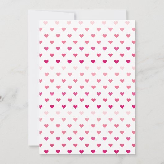 Blumenrosa LIEBE Herz Valentinstag Party Einladung (Rückseite)