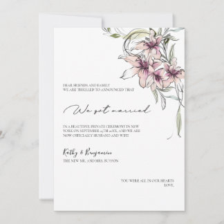 Blumenrosa-liken-Announcement-Karte - Fotokarte Ankündigung