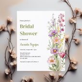 Blumenrosa lila Bridal Dusche Einladung