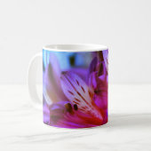 Blumenrosa Lila Lilies Kaffee Tasse (Vorderseite Links)