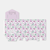 Blumenrosa Lila Wasserfarbenhochzeit Vielen Dank Geschenkschachtel (Ungefaltet)