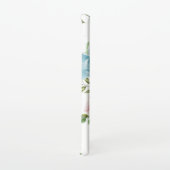 Blumenrosa Monogramm und Name der modernen Rose Samsung Galaxy Hülle (Rechte Seite)