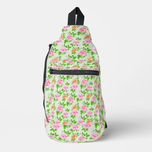 Blumenrosa-Muster-2367 Crossbody Bag (Vorderseite)