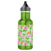 Blumenrosa-Muster-2367 Edelstahlflasche (Rechts)