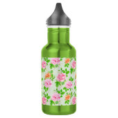 Blumenrosa-Muster-2367 Edelstahlflasche (Links)